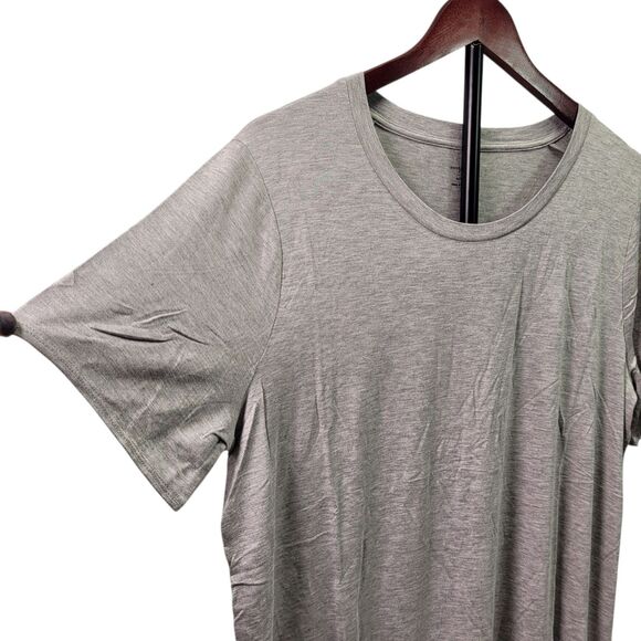 Daily Ritual Women's Gray Short Sleeve Hi Lo Long T-Shirt Size X-Large - Picture 4 of 9